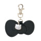 Japan Sanrio Metal Charm Keychain - Hello Kitty : Monotone Ribbon Black