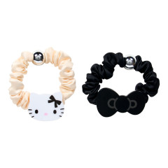 Japan Sanrio Mascot Hair Tie Set - Hello Kitty : Monotone Ribbon A