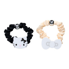 Japan Sanrio Mascot Hair Tie Set - Hello Kitty : Monotone Ribbon B