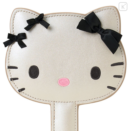 Japan Sanrio Hand Mirror - Hello Kitty : Monotone Ribbon - 3