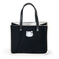 Japan Sanrio Tote Bag - Hello Kitty : Monotone Ribbon Black - 1