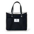 Japan Sanrio Tote Bag - Hello Kitty : Monotone Ribbon Black - 2