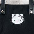 Japan Sanrio Tote Bag - Hello Kitty : Monotone Ribbon Black - 4