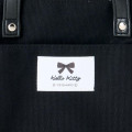 Japan Sanrio Tote Bag - Hello Kitty : Monotone Ribbon Black - 5