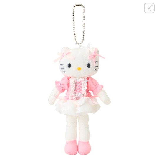 Japan Sanrio Original Mascot Holder - Hello Kitty : Sanrio Closet Collection Girly Style Lace-up Blouse Ribbon Frill - 1