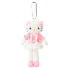 Japan Sanrio Original Mascot Holder - Hello Kitty : Sanrio Closet Collection Girly Style Lace-up Blouse Ribbon Frill