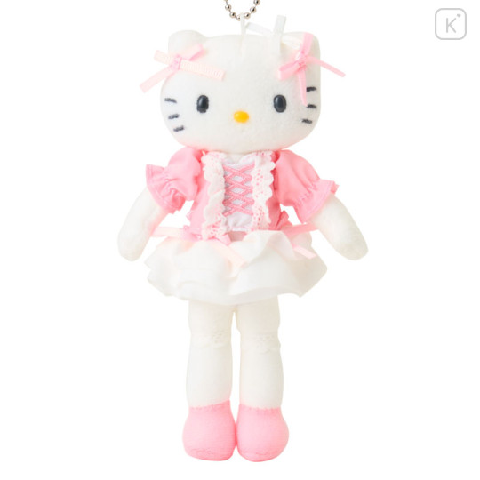 Japan Sanrio Original Mascot Holder - Hello Kitty : Sanrio Closet Collection Girly Style Lace-up Blouse Ribbon Frill - 2