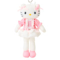 Japan Sanrio Original Mascot Holder - Hello Kitty : Sanrio Closet Collection Girly Style Lace-up Blouse Ribbon Frill - 2