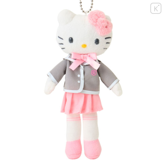 Japan Sanrio Original Mascot Holder - Hello Kitty : Sanrio Closet Collection Uniform Blazer Pleated Skirt Kogal Style Up Mascot - 2