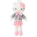 Japan Sanrio Original Mascot Holder - Hello Kitty : Sanrio Closet Collection Uniform Blazer Pleated Skirt Kogal Style Up Mascot - 2