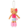 Japan Sanrio Original Mascot Holder - Hello Kitty : Sanrio Closet Collection Gal Style Y2K Hibiscus Tan Style Up Mascot - 1