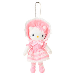 Japan Sanrio Original Mascot Holder - Hello Kitty : Sanrio Closet Collection Lolita Style Pink Lace Style Up Mascot