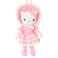 Japan Sanrio Original Mascot Holder - Hello Kitty : Sanrio Closet Collection Lolita Style Pink Lace Style Up Mascot - 2