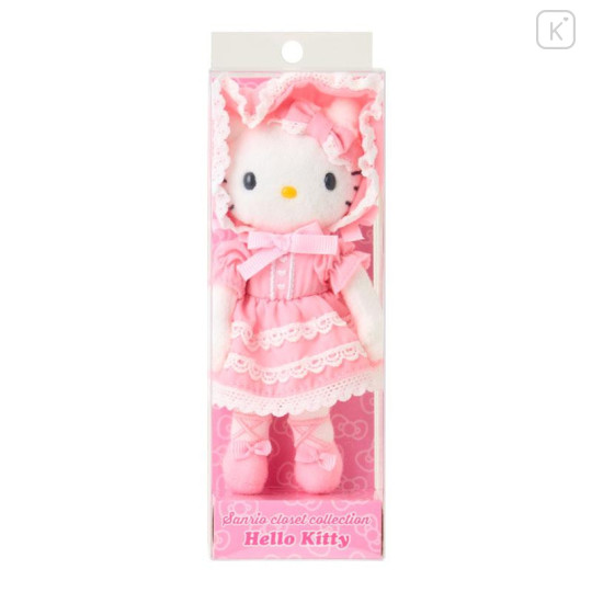 Japan Sanrio Original Mascot Holder - Hello Kitty : Sanrio Closet Collection Lolita Style Pink Lace Style Up Mascot - 4