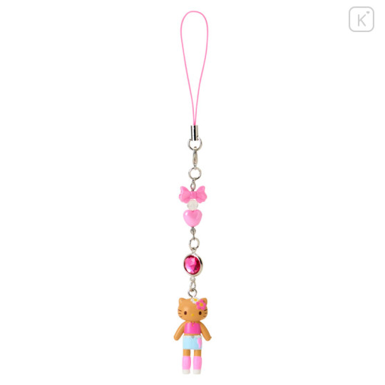 Japan Sanrio Original Strap - Hello Kitty : Sanrio Closet Collection Gal Style Y2K Hibiscus Tan - 1