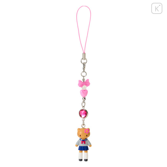 Japan Sanrio Original Strap - Hello Kitty : Sanrio Closet Collection Kogal Gogo Gal Style Uniform Tan - 1