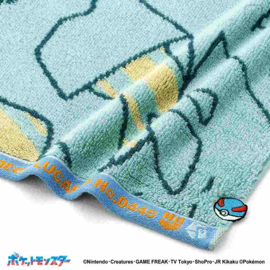 Japan Pokemon Face Towel - Lucario : Green - 2