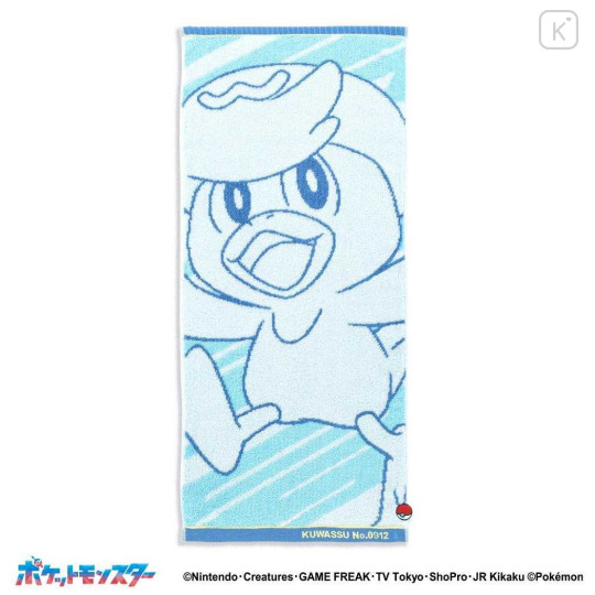 Japan Pokemon Face Towel - Quaxly : Blue - 1