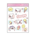 Japan Peanuts Mini Notepad - Snoopy & Woodstock : Brother Ice Cream - 1