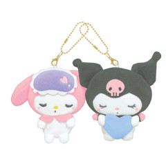 Japan Sanrio Mascot Holder Connecting Set - Kuromi & My Melody : Good Night