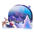 Japan Sanrio 3D Greeting Card - Christmas Santa Aurora Snow Forest & Music - 2