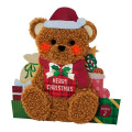 Japan Sanrio 3D Greeting Card - Christmas Plush Teddy Bear & Music - 1