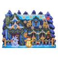 Japan Sanrio 3D Greeting Card - Christmas Illumination House Snowman & Music - 3