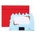 Japan Sanrio 3D Greeting Card - Christmas Illumination House Snowman & Music - 5