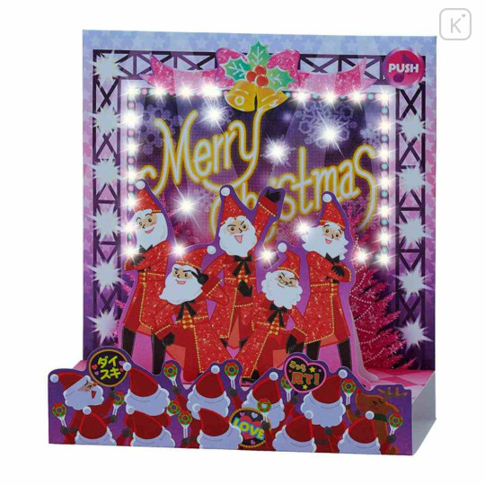 Japan Sanrio 3D Greeting Card - Christmas Santa Star Pop-style & Music - 1