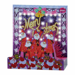 Japan Sanrio 3D Greeting Card - Christmas Santa Star Pop-style & Music