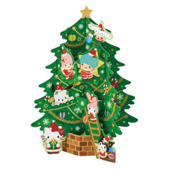 Japan Sanrio 3D Greeting Card - Characters Christmas Tree