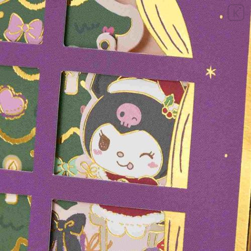 Japan Sanrio 3D Greeting Card - Kuromi : Merry Christmas Tree Decoration - 4