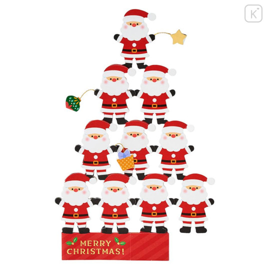 Japan Sanrio 3D Greeting Card - Merry Christmas Santa Stacked Tree - 2