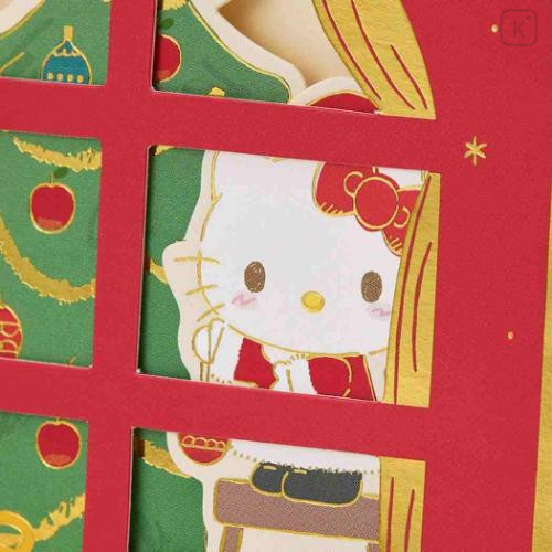 Japan Sanrio 3D Greeting Card - Hello Kitty : Merry Christmas Tree Decoration - 4