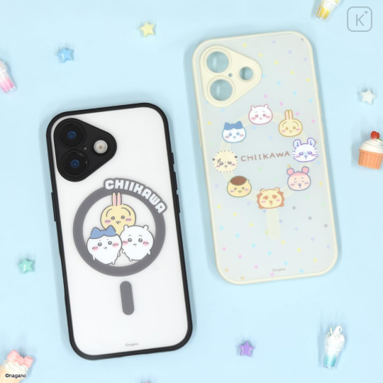 Japan Chiikawa IIIIfit Plump Frame iPhone 17 MagSafe Case - Chiikawa & Hachiware & Usagi : Assembly - 6