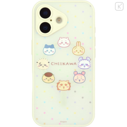 Japan Chiikawa IIIIfit Plump Frame iPhone 17 Case with MagSafe - Chiikawa : Face Light Yellow - 1