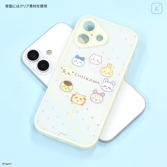 Japan Chiikawa IIIIfit Plump Frame iPhone 17 Case with MagSafe - Chiikawa : Face Light Yellow - 2