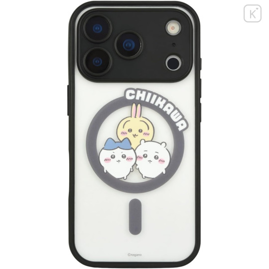 Japan Chiikawa IIIIfit Plump Frame iPhone 17 Pro Case with MagSafe - Chiikawa & Hachiware & Usagi : Assembly - 1
