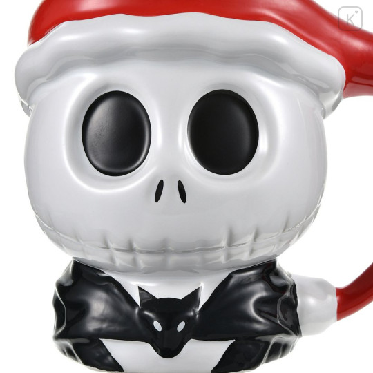 Japan Disney Store 3D Porcelain Mug - Tim Burton's The Nightmare Before Christmas : Christmas Jack Skellington - 5