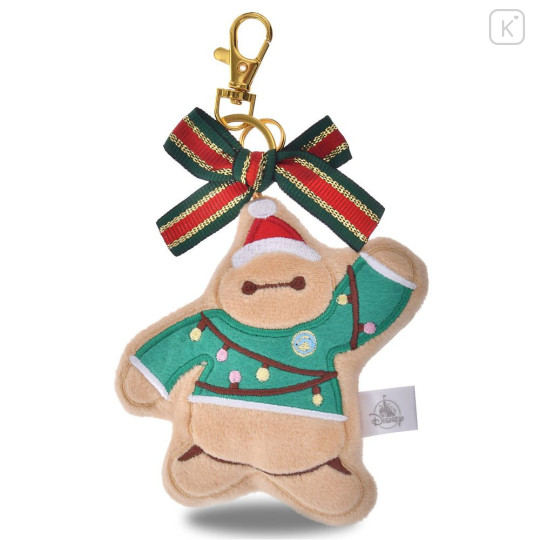 Japan Disney Store Plush Keychain - Baymax : Christmas Ribbon Cookie Ornament - 1