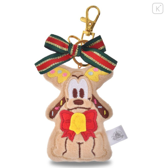 Japan Disney Store Plush Keychain - Pluto : Christmas Ribbon Cookie Ornament - 1