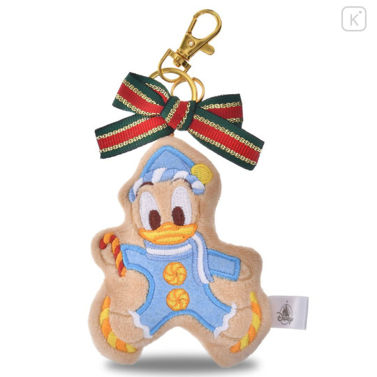 Japan Disney Store Plush Keychain - Donald : Christmas Ribbon Cookie Ornament - 1