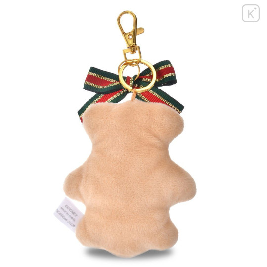Japan Disney Store Plush Keychain - Minnie : Christmas Ribbon Cookie Ornament - 3