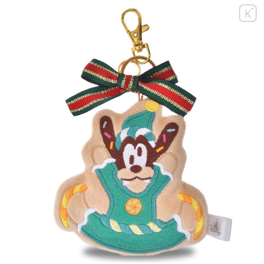 Japan Disney Store Plush Keychain - Goofy : Christmas Ribbon Cookie Ornament - 1