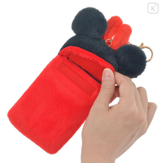 Japan Disney Store Fluffy Pass Case Card Holder - Minnie : Heartwarming - 4