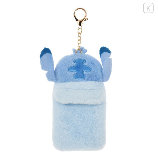 Japan Disney Store Fluffy Pass Case Card Holder - Stitch : Heartwarming - 2
