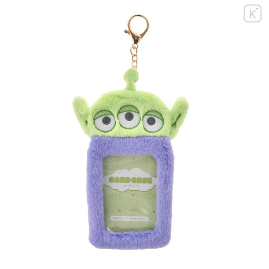 Japan Disney Store Fluffy Pass Case Card Holder - Toy Story Little Green Men Aliens : Heartwarming - 1