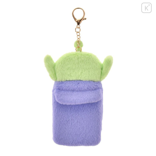 Japan Disney Store Fluffy Pass Case Card Holder - Toy Story Little Green Men Aliens : Heartwarming - 2