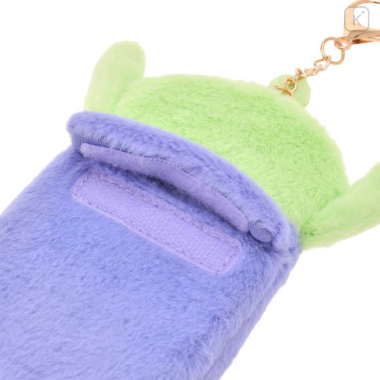 Japan Disney Store Fluffy Pass Case Card Holder - Toy Story Little Green Men Aliens : Heartwarming - 4