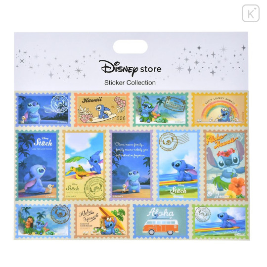 Japan Disney Store Die-cut Sticker Collection - Stitch : Stamp-Style - 1